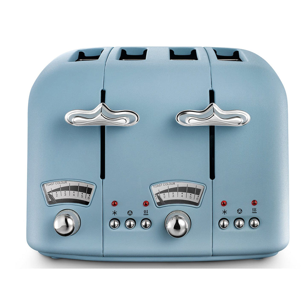 DeLonghi Argento Flora 4 Slice Toaster - Blue | CT04.AZ