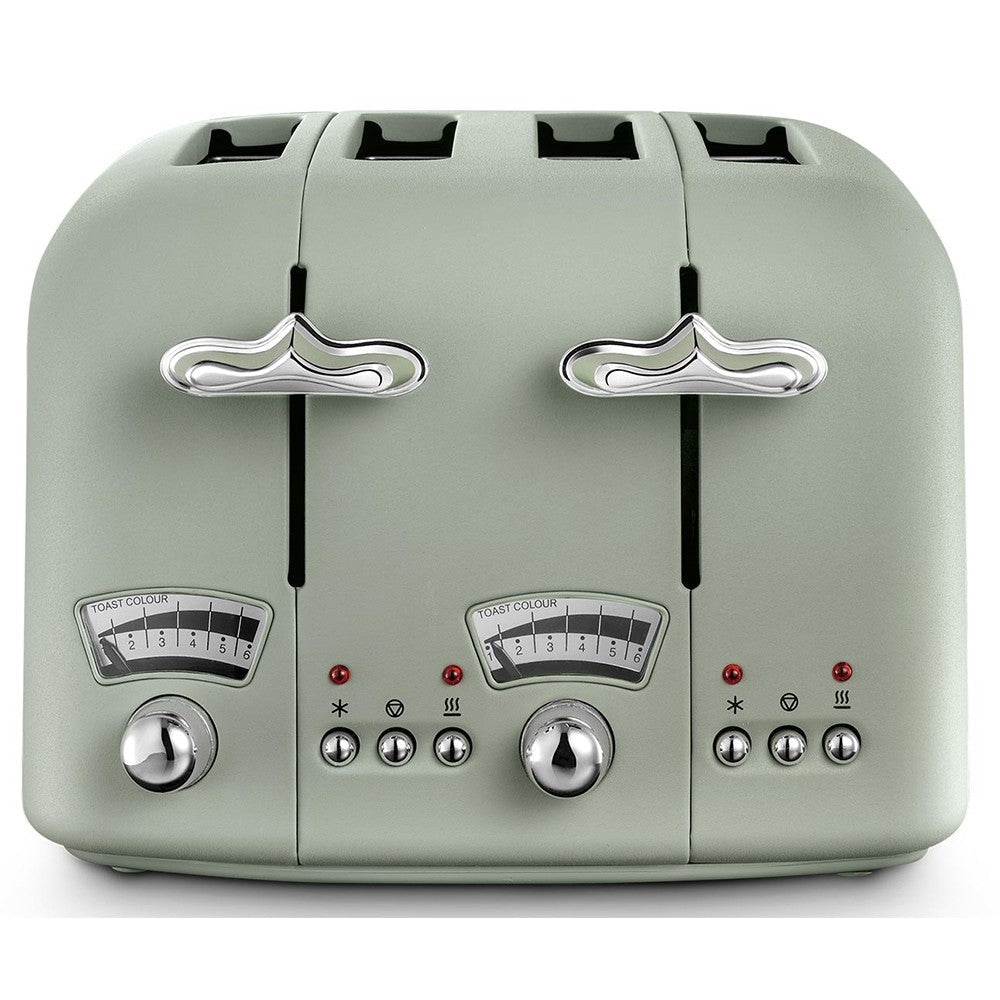 DeLonghi Argento Flora 4 Slice Toaster - Green | CT04.GR