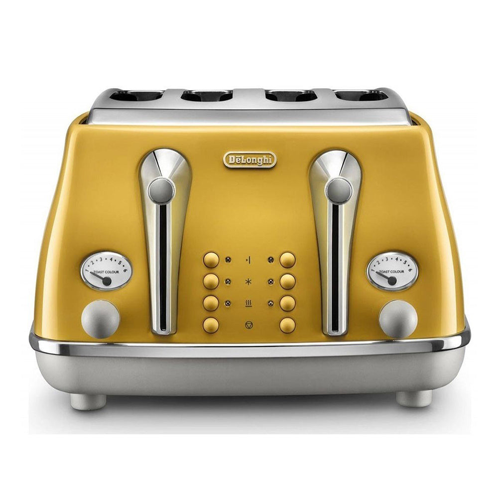 DeLonghi Icona Capitals 4 Slice Toaster - Yellow | CTOC4003.Y