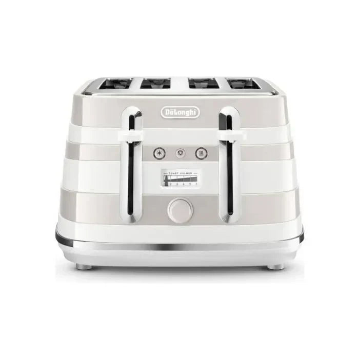 De'Longhi Avvolta Class Wrap-Around Design Toaster - White & Beige | CTAC4003.W