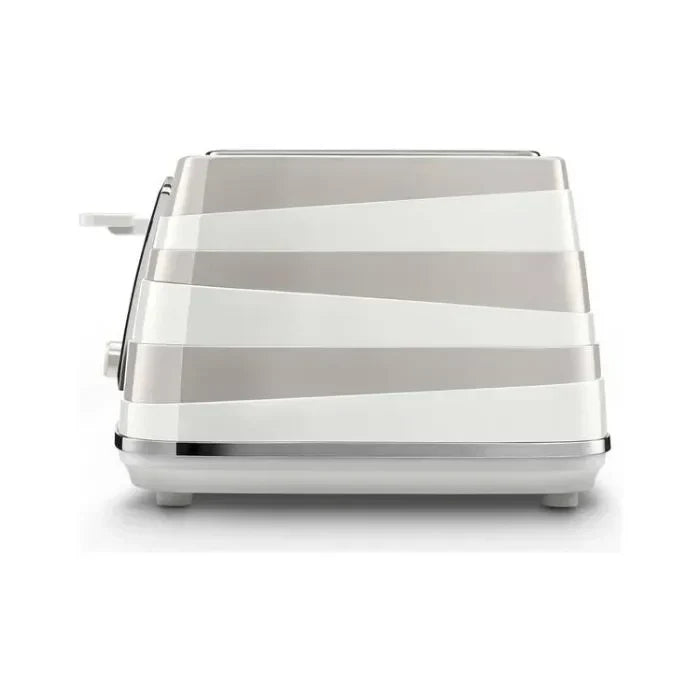 De'Longhi Avvolta Class Wrap-Around Design Toaster - White & Beige | CTAC4003.W