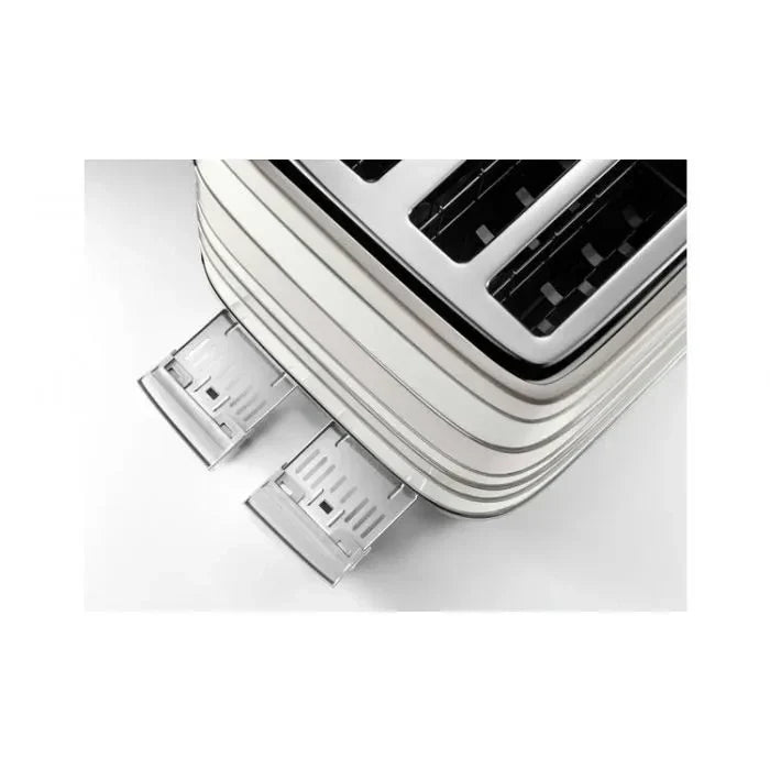 De'Longhi Avvolta Class Wrap-Around Design Toaster - White & Beige | CTAC4003.W